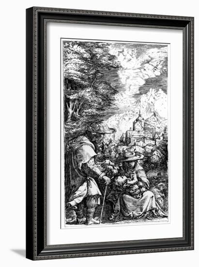 Rest on the Flight into Egypt, C1515-1519-Albrecht Altdorfer-Framed Giclee Print