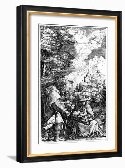 Rest on the Flight into Egypt, C1515-1519-Albrecht Altdorfer-Framed Giclee Print