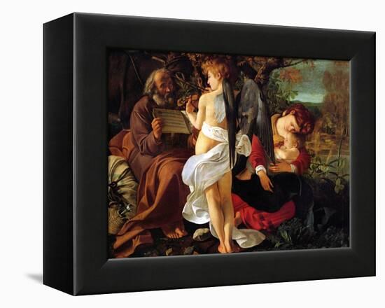 Rest on the Flight into Egypt, Ca. 1597-Caravaggio-Framed Premier Image Canvas