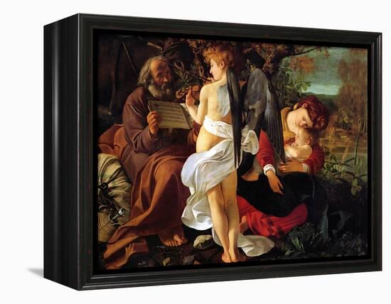 Rest on the Flight into Egypt, Ca. 1597-Caravaggio-Framed Premier Image Canvas