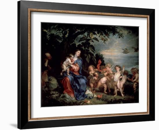 Rest on the Flight into Egypt (Virgin with Partridge), C1629-1630-Sir Anthony Van Dyck-Framed Giclee Print