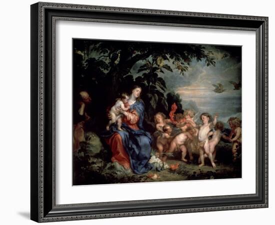 Rest on the Flight into Egypt (Virgin with Partridge), C1629-1630-Sir Anthony Van Dyck-Framed Giclee Print