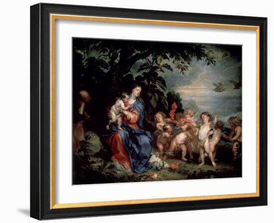 Rest on the Flight into Egypt (Virgin with Partridge), C1629-1630-Sir Anthony Van Dyck-Framed Giclee Print