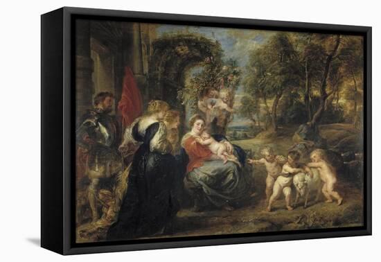 Rest on the Flight into Egypt, with Saints, C. 1635-Peter Paul Rubens-Framed Premier Image Canvas