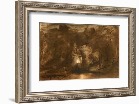 Rest on the Flight into Egypt-Rembrandt van Rijn-Framed Collectable Print