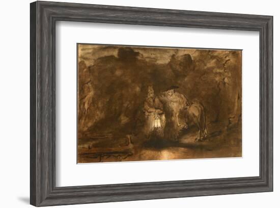 Rest on the Flight into Egypt-Rembrandt van Rijn-Framed Collectable Print