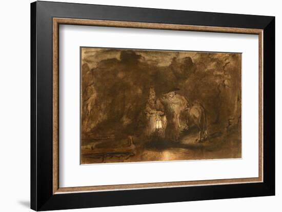 Rest on the Flight into Egypt-Rembrandt van Rijn-Framed Collectable Print