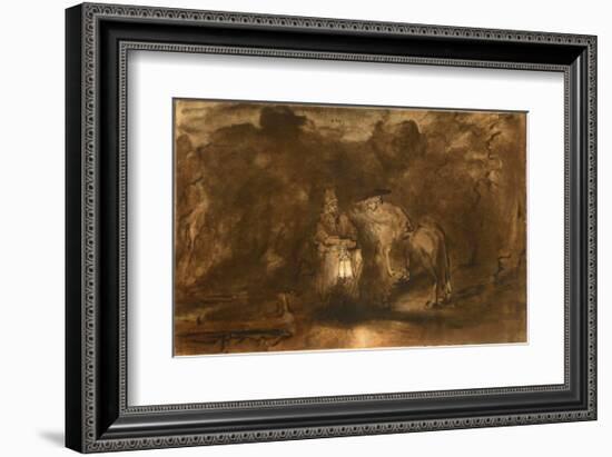 Rest on the Flight into Egypt-Rembrandt van Rijn-Framed Collectable Print