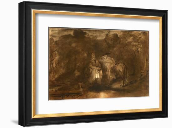 Rest on the Flight into Egypt-Rembrandt van Rijn-Framed Collectable Print