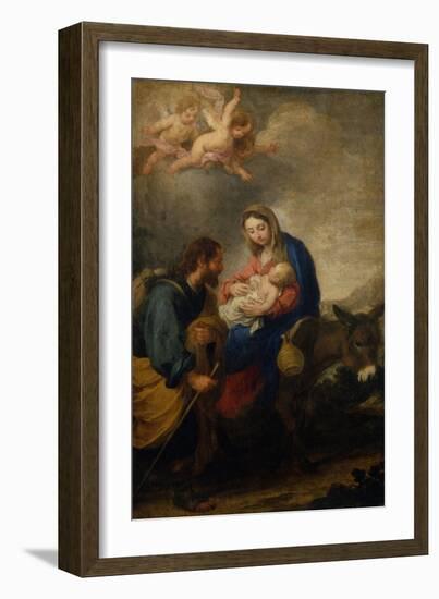 Rest on the Flight into Egypt-Bartolome Esteban Murillo-Framed Giclee Print