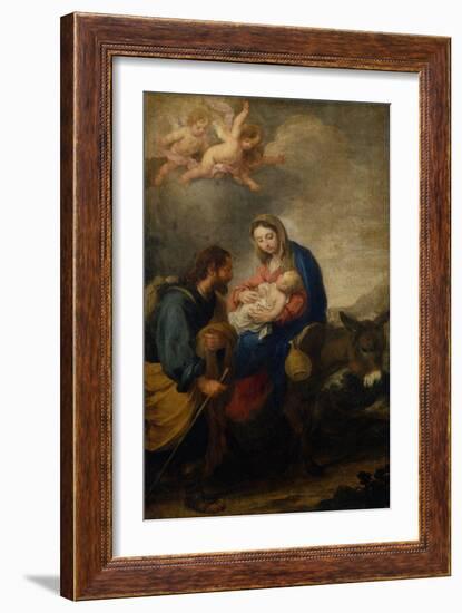 Rest on the Flight into Egypt-Bartolome Esteban Murillo-Framed Giclee Print