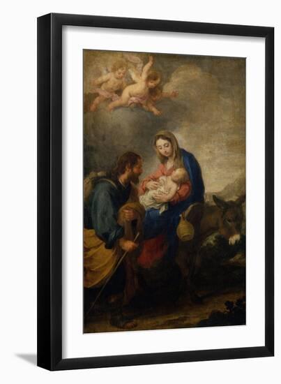 Rest on the Flight into Egypt-Bartolome Esteban Murillo-Framed Giclee Print