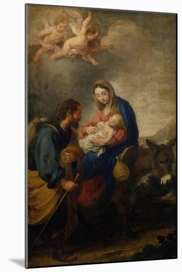 Rest on the Flight into Egypt-Bartolome Esteban Murillo-Mounted Giclee Print