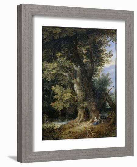 Rest on the Flight into Egypt-Jan Brueghel-Framed Art Print