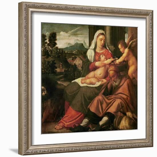 Rest on the Flight Into Egypt-Bonifacio Veronese-Framed Giclee Print