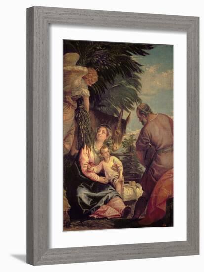 Rest on the Flight into Egypt-Paolo Veronese-Framed Giclee Print