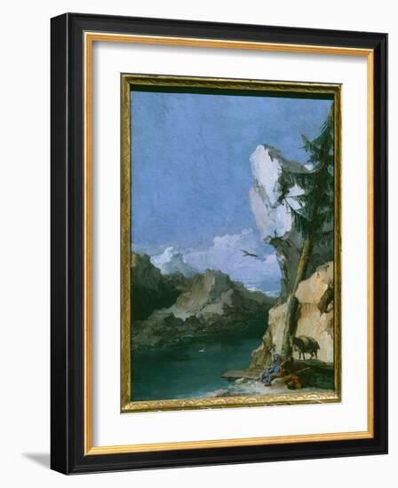 Rest on the Flight into Egypt-Giovanni Battista Tiepolo-Framed Giclee Print