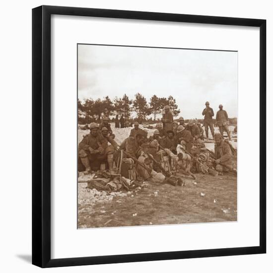 Rest stop, Champagne, northern France, c1914-c1918-Unknown-Framed Photographic Print