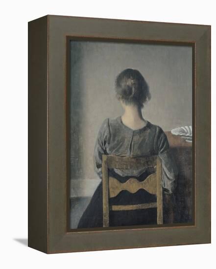 Rest-Vilhelm Hammershoi-Framed Premier Image Canvas