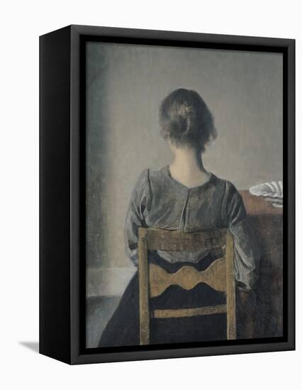 Rest-Vilhelm Hammershoi-Framed Premier Image Canvas