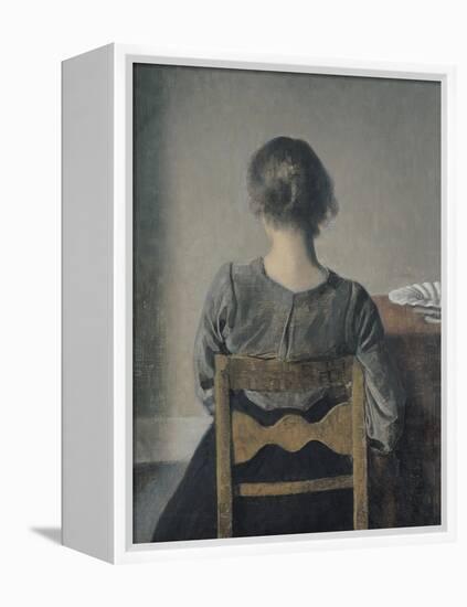 Rest-Vilhelm Hammershoi-Framed Premier Image Canvas