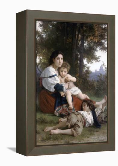 Rest-William Adolphe Bouguereau-Framed Stretched Canvas