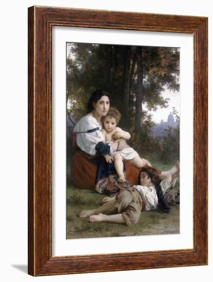 Rest-William Adolphe Bouguereau-Framed Art Print