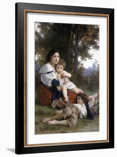 Rest-William Adolphe Bouguereau-Framed Art Print