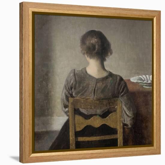 Rest-Vilhelm Hammershoi-Framed Premier Image Canvas