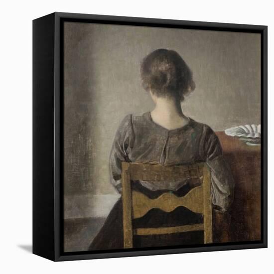 Rest-Vilhelm Hammershoi-Framed Premier Image Canvas