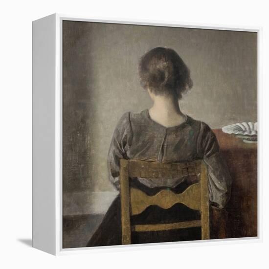 Rest-Vilhelm Hammershoi-Framed Premier Image Canvas