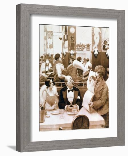 Restaurant, 1873-1942-Albert Guillaume-Framed Giclee Print