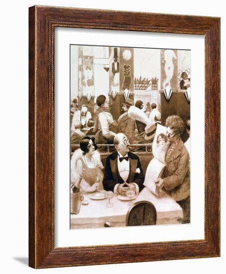 Restaurant, 1873-1942-Albert Guillaume-Framed Giclee Print