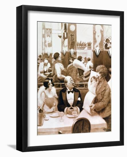 Restaurant, 1873-1942-Albert Guillaume-Framed Giclee Print