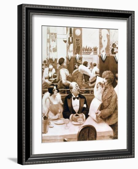 Restaurant, 1873-1942-Albert Guillaume-Framed Giclee Print