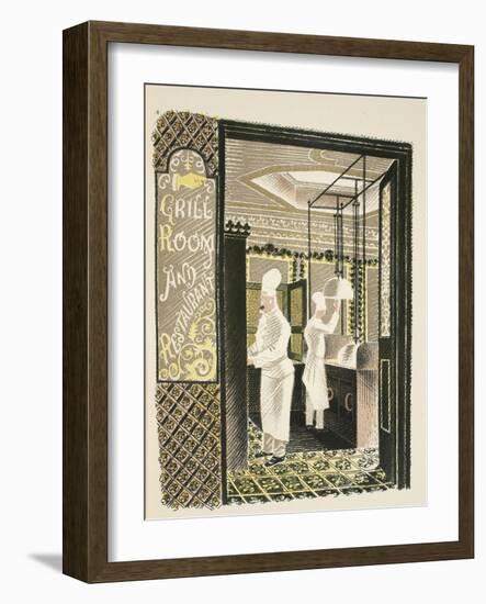 Restaurant and Grill Room-Eric Ravilious-Framed Giclee Print