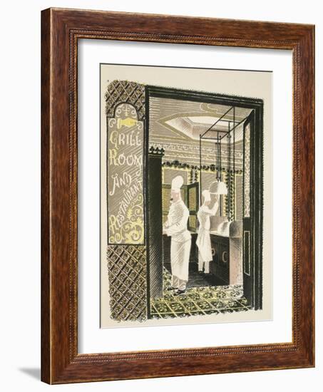 Restaurant and Grill Room-Eric Ravilious-Framed Giclee Print