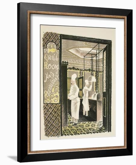 Restaurant and Grill Room-Eric Ravilious-Framed Giclee Print