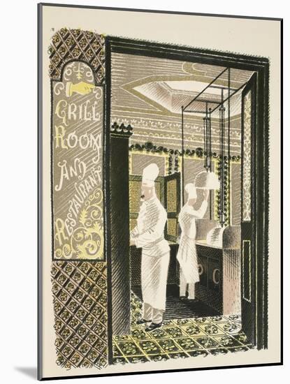 Restaurant and Grill Room-Eric Ravilious-Mounted Giclee Print