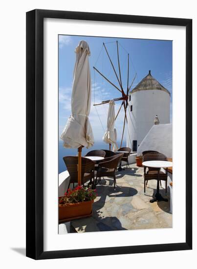 Restaurant Deck Windmill-Larry Malvin-Framed Photographic Print