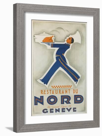 Restaurant Du Nord. Geneve, Switzerland-null-Framed Art Print