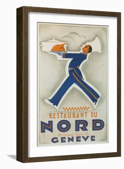 Restaurant Du Nord. Geneve, Switzerland-null-Framed Art Print