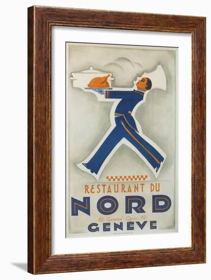 Restaurant Du Nord. Geneve, Switzerland-null-Framed Art Print