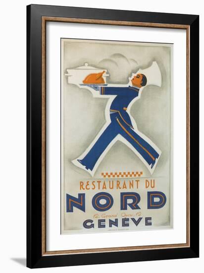 Restaurant Du Nord. Geneve, Switzerland-null-Framed Art Print