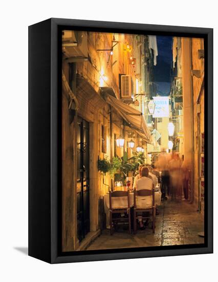 Restaurant, Dubrovnik, Croatia-Peter Thompson-Framed Premier Image Canvas