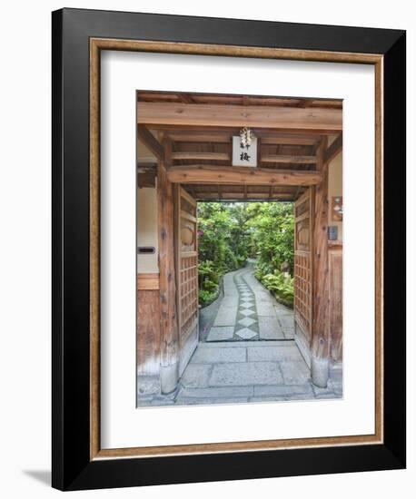 Restaurant Entrance at Gion, Kyoto, Japan-Rob Tilley-Framed Photographic Print