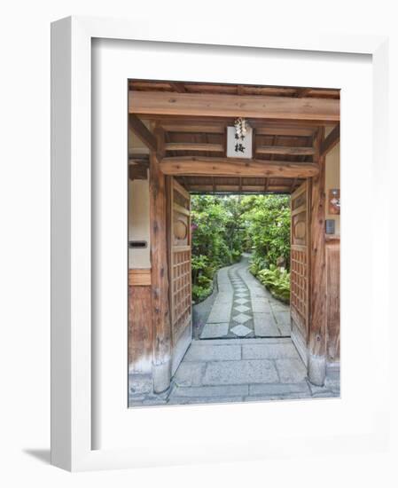 Restaurant Entrance at Gion, Kyoto, Japan-Rob Tilley-Framed Photographic Print