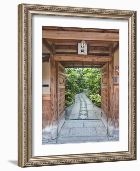 Restaurant Entrance at Gion, Kyoto, Japan-Rob Tilley-Framed Photographic Print