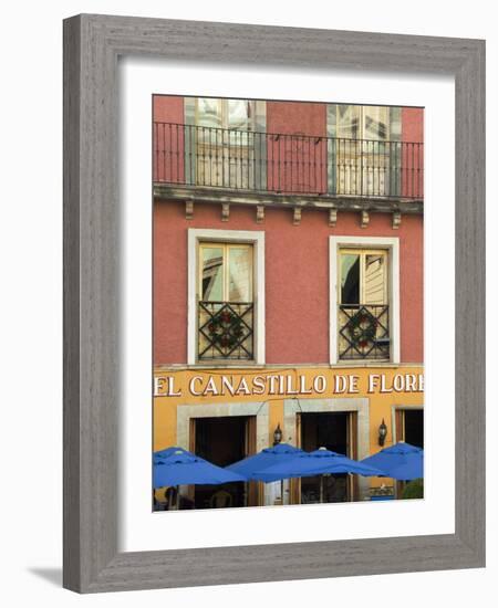 Restaurant Facade and Umbrellas, Guanajuato, Mexico-Nancy Rotenberg-Framed Photographic Print