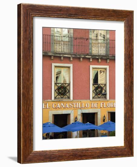 Restaurant Facade and Umbrellas, Guanajuato, Mexico-Nancy Rotenberg-Framed Photographic Print